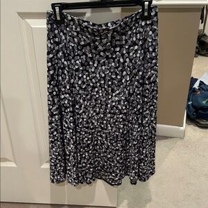 George Black and White Patterned A-Line Skirt